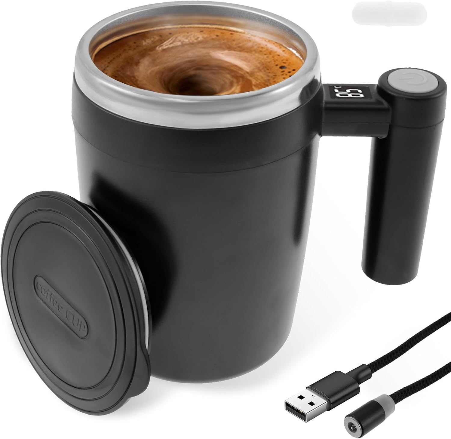 Self-Stirring Mug Warmer Set