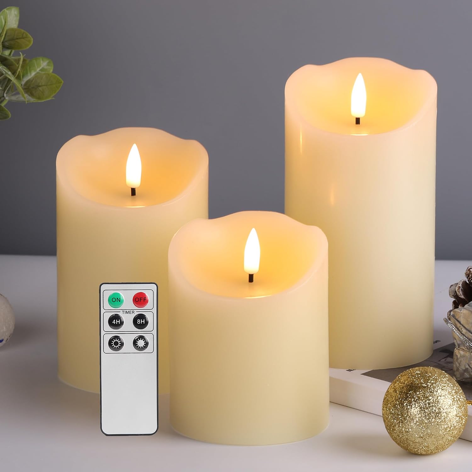 Flameless LED Candle Trio Set