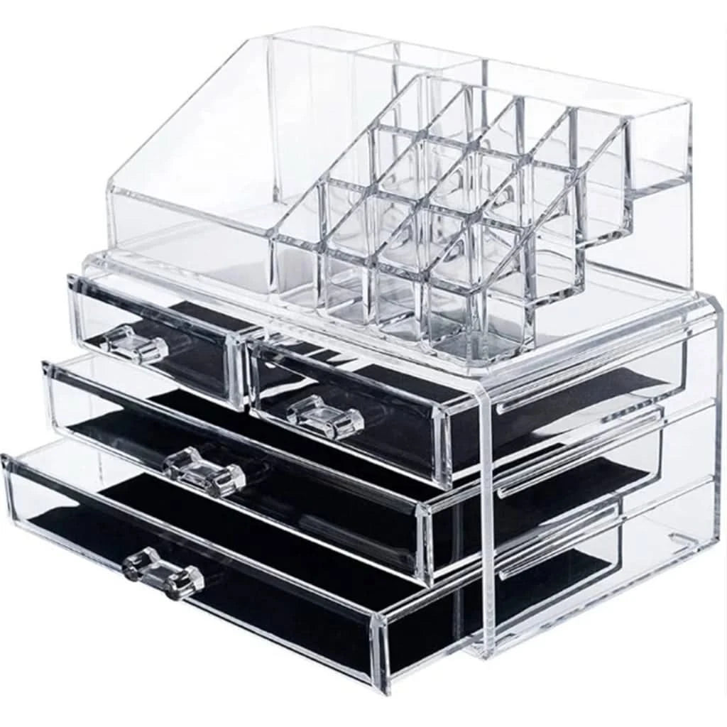 Acrylic Makeup Organiser – Clear Cosmetic Storage
