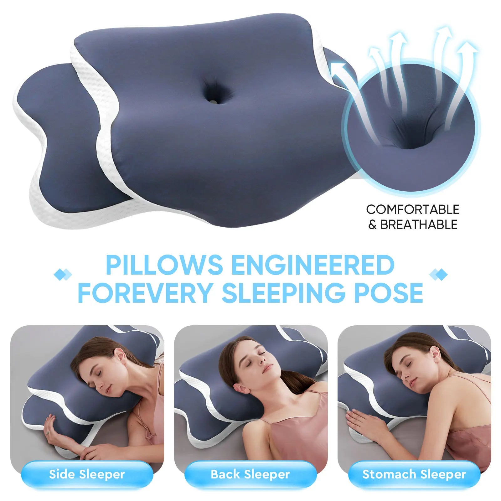 Ergonomic Memory Foam Pillow — Wake Up Without Neck Pain