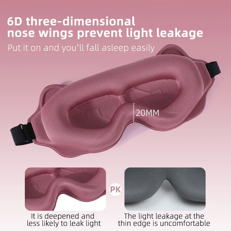 3D Contoured Sleep Mask — Total Blackout, Zero Pressure