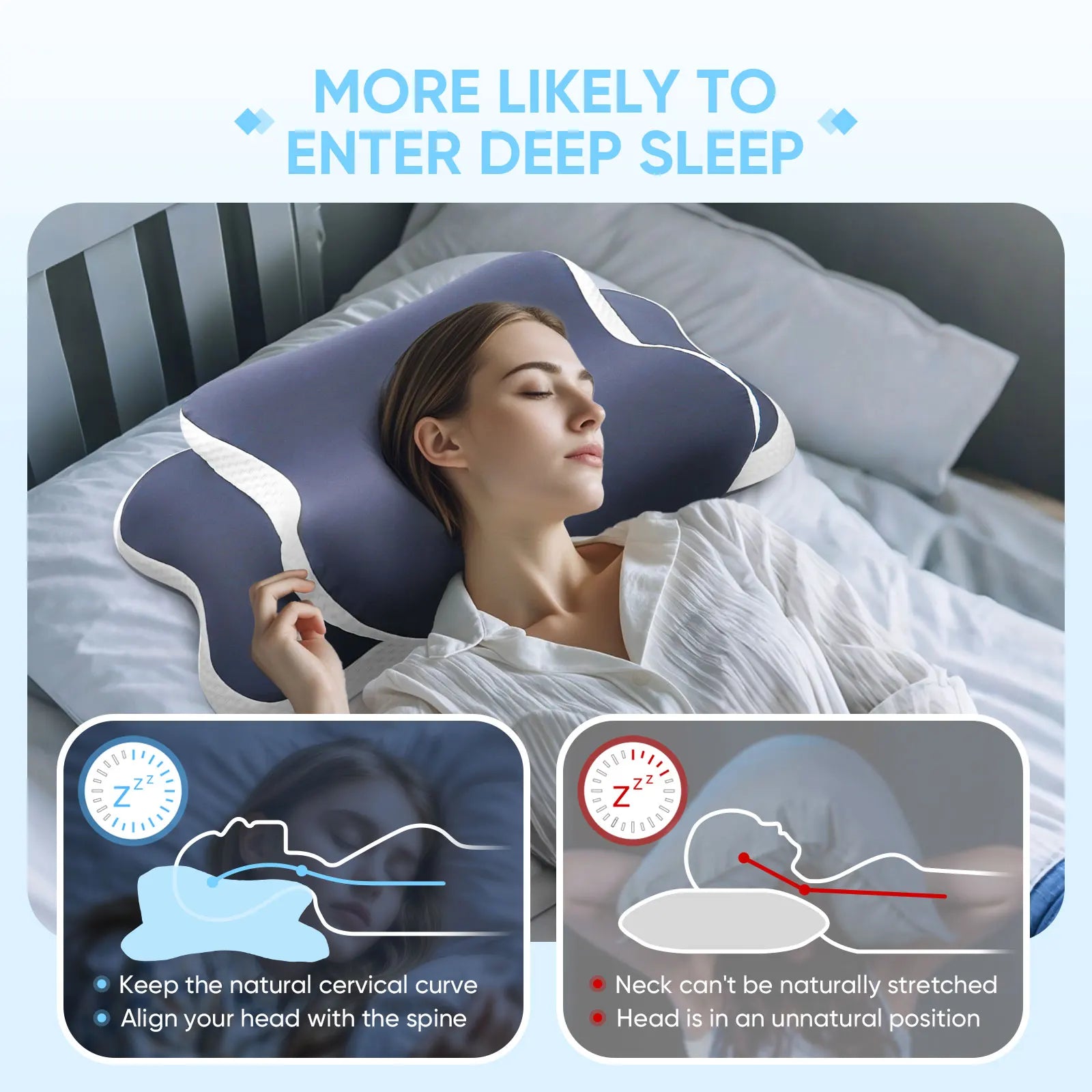 Ergonomic Memory Foam Pillow — Wake Up Without Neck Pain