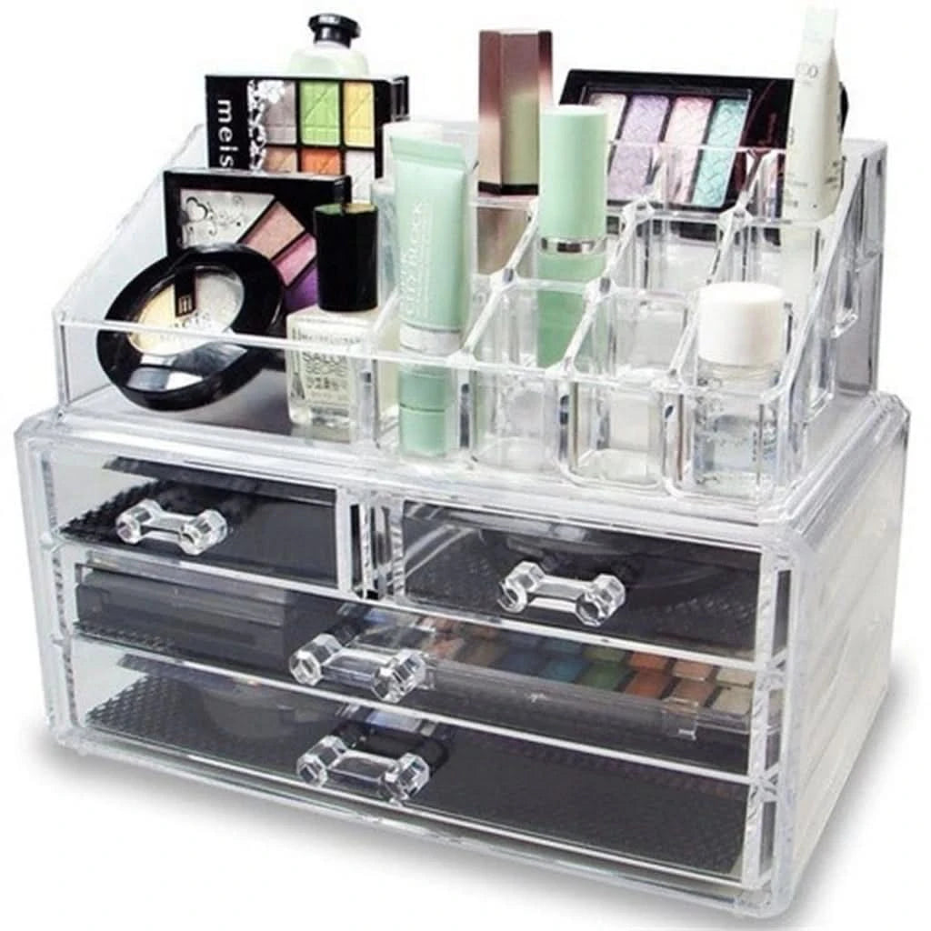 Acrylic Makeup Organiser – Clear Cosmetic Storage