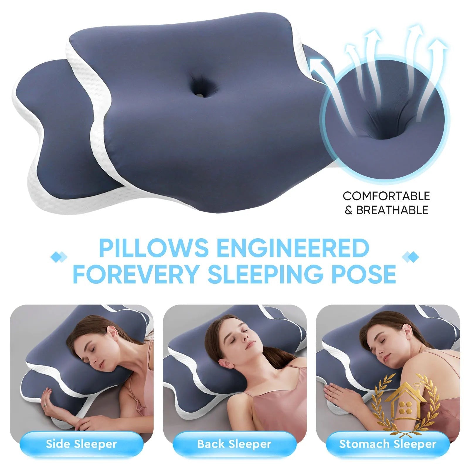 Ergonomic Memory Foam Pillow — Wake Up Without Neck Pain