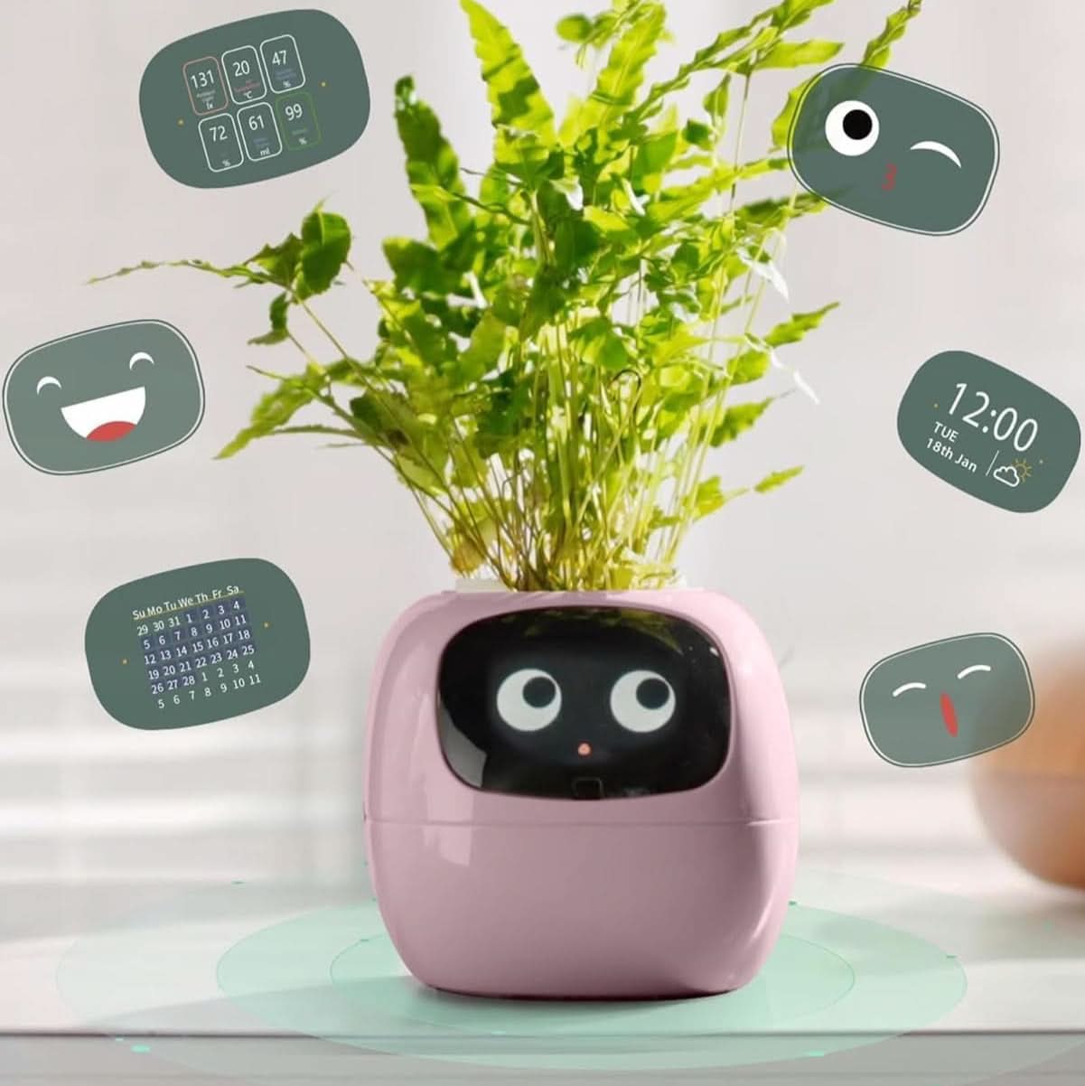 Smart Plant Pot – Self‑Watering Planter with Grow Light
