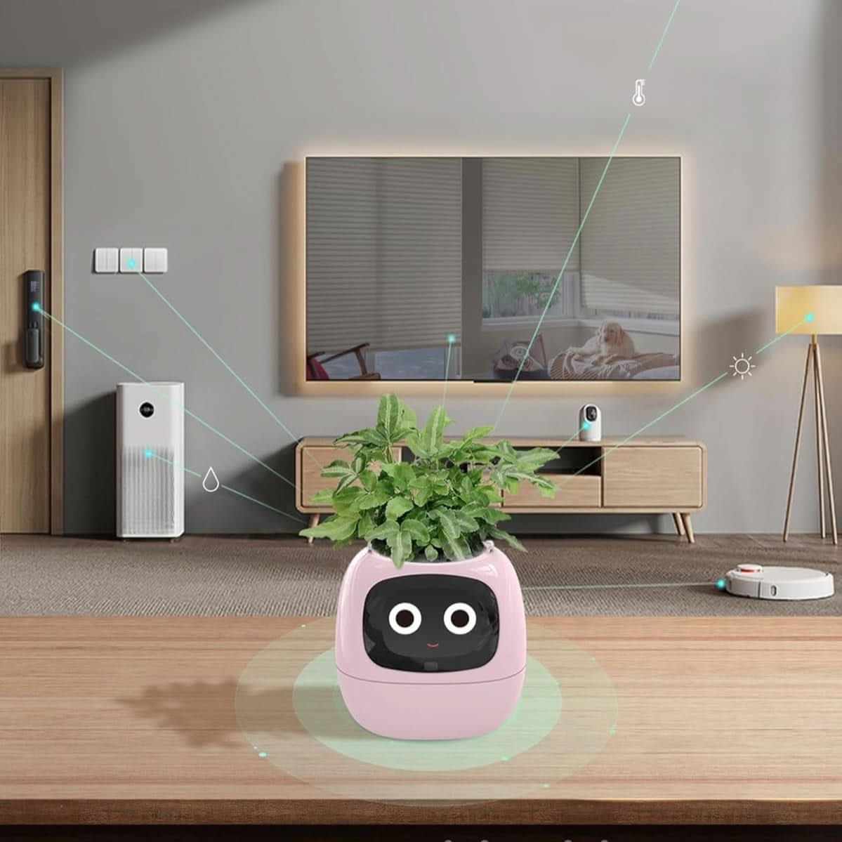 Smart Plant Pot – Self‑Watering Planter with Grow Light