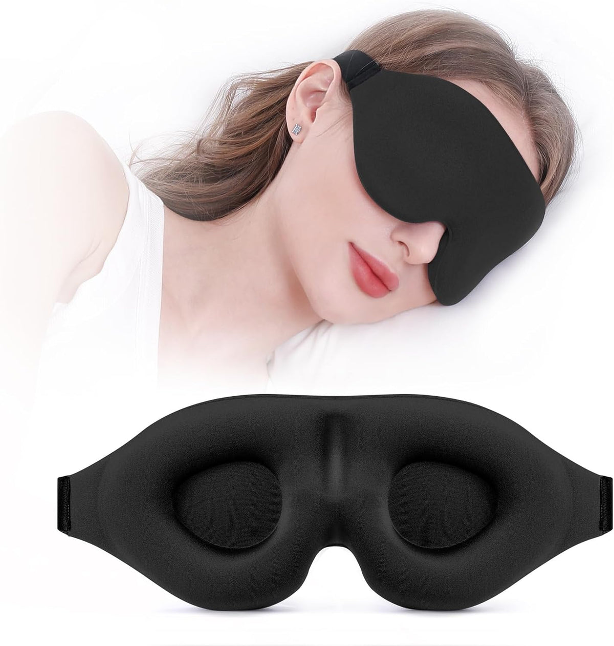 3D Contoured Sleep Mask — Total Blackout, Zero Pressure — photo 4