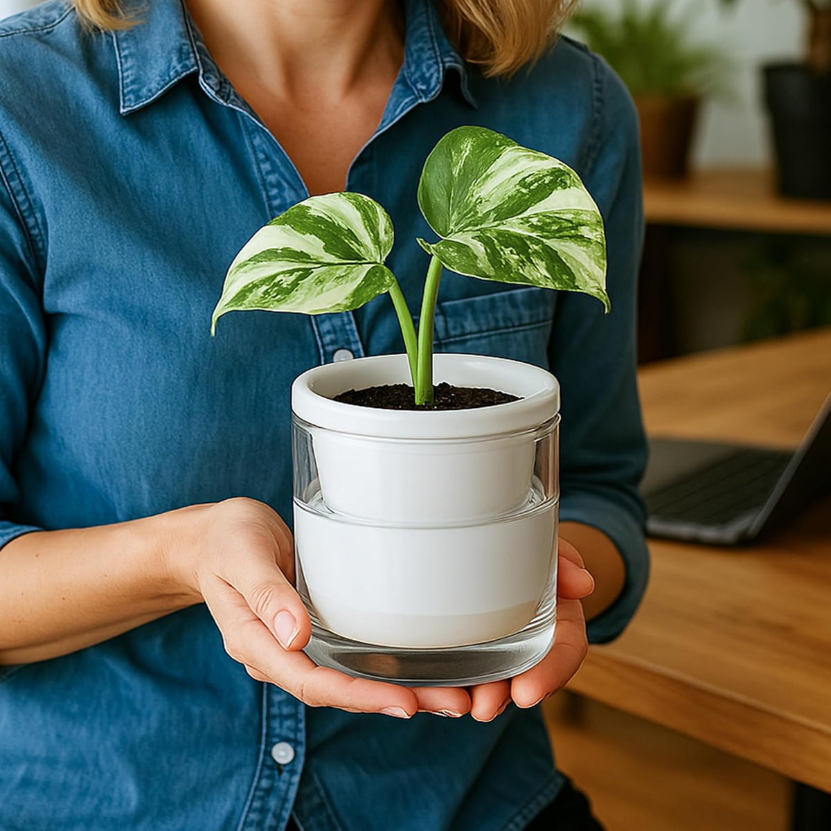 Mini Self-Watering Plant Pot — photo 4