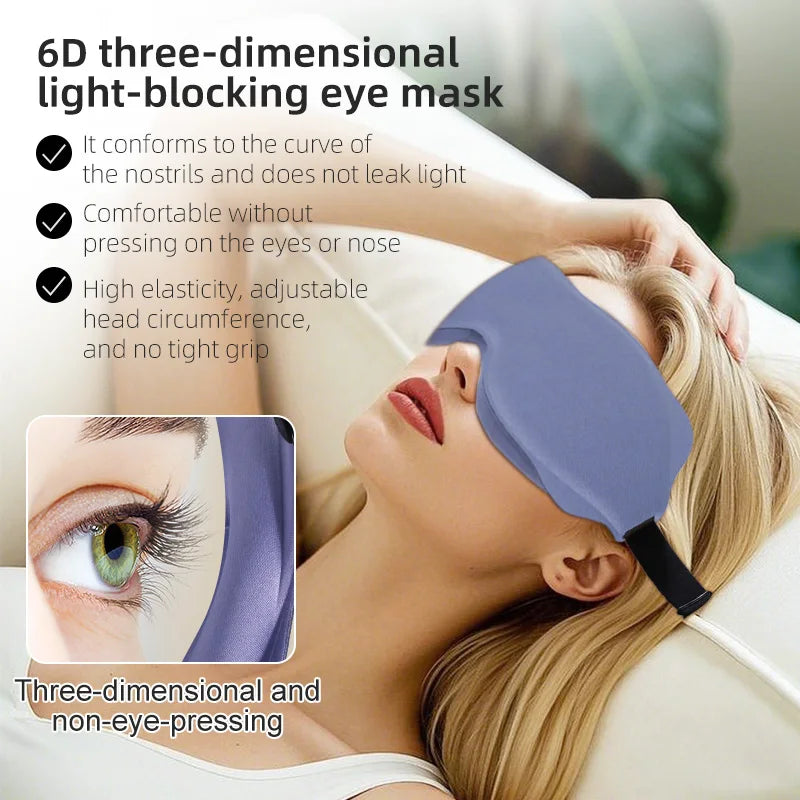 3D Contoured Sleep Mask — Total Blackout, Zero Pressure