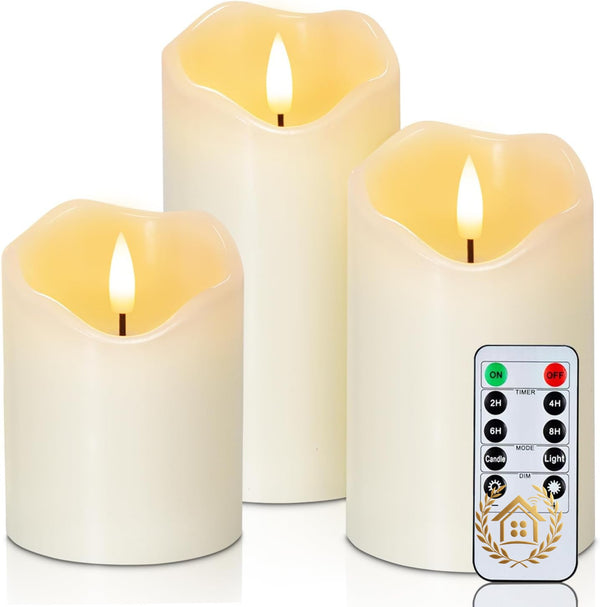 Flameless LED Candle Trio Set