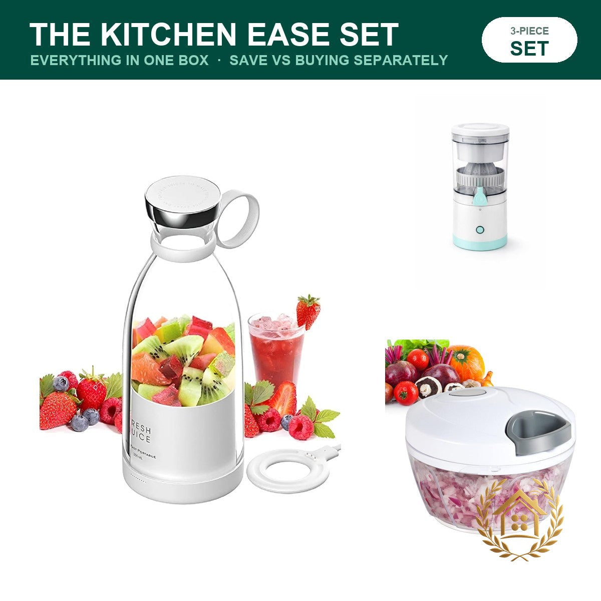 The Kitchen Ease Set — Blender, Squeezer & Chopper