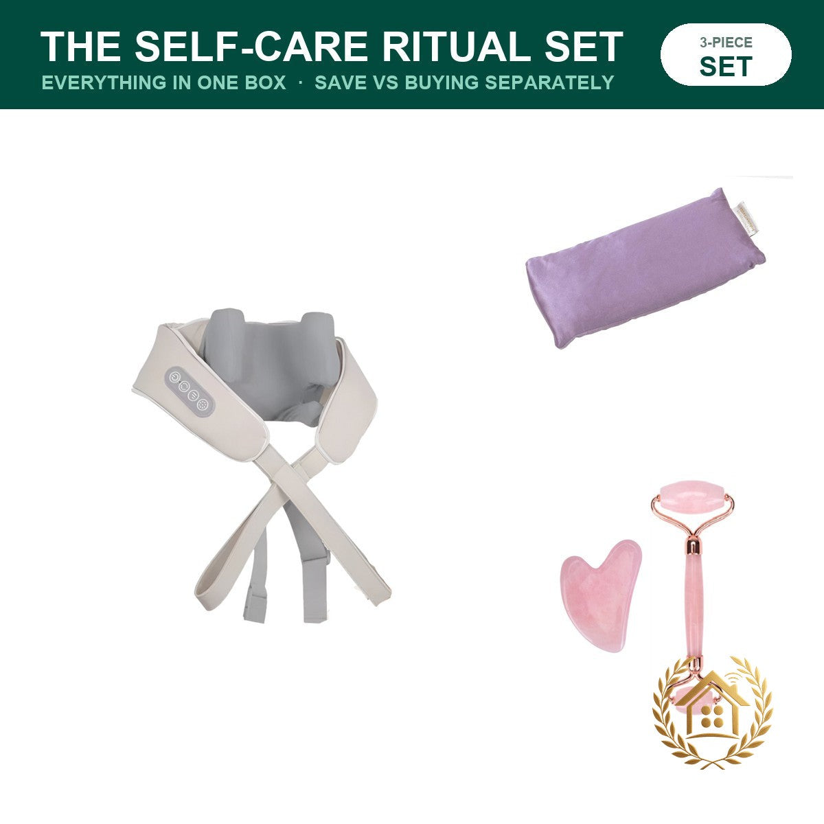 The Self-Care Ritual Set — Wrap, Eye Mask & Gua Sha