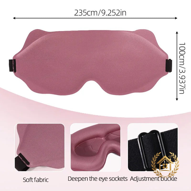 3D Contoured Sleep Mask — Total Blackout, Zero Pressure